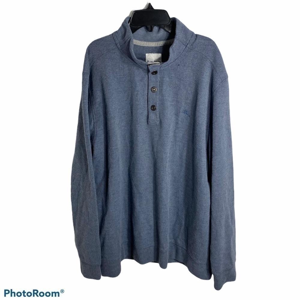Tommy Bahama Men’s Snap Button Sweater XL Blue
